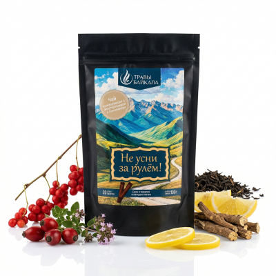 Чай растворимый «Не усни за рулем», 20 стиков 5 г, пакет zip-lock.